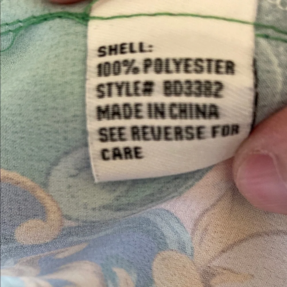 NWOT HER BOTTARI Vibrant Patterned Button-Up Shirt Dress Scarf Print Size L - Picture 12 of 16